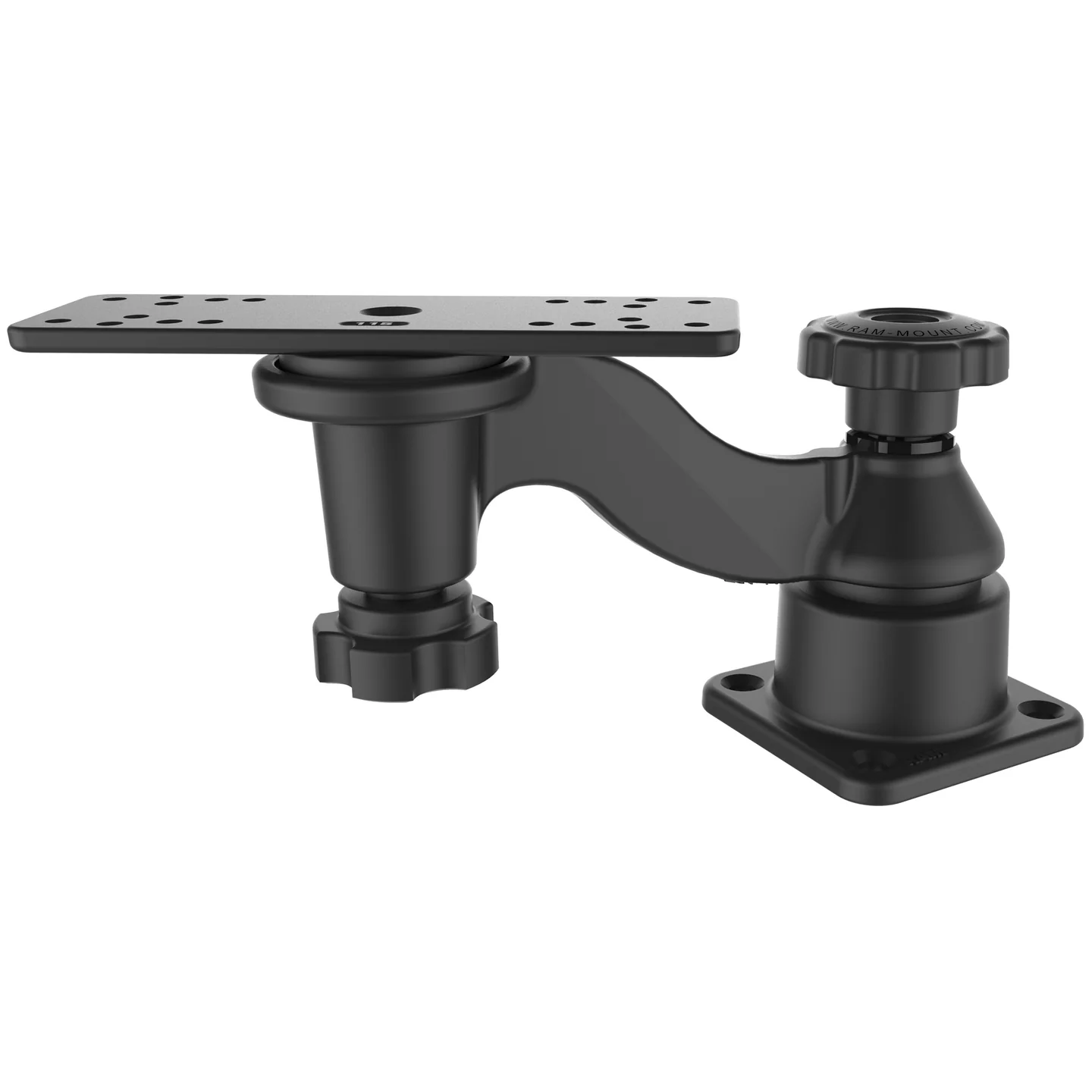 RAM Mounts - RAM Horisontal Swing Arm Mount - Transducerpole og ekkolodsbeslag
