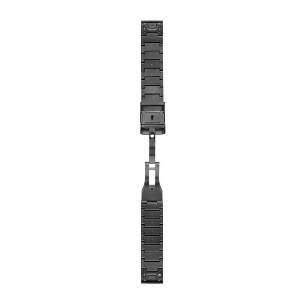 Garmin QuickFit 26 remme til Tactix, Quatix 7X & Fenix X/Pro - læder og metal Ventileret titaniumarmbånd med carbongrå DLC-belægning - Tilbehør
