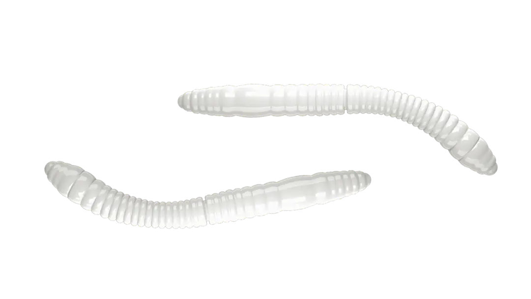 Libra Lures Fatty D Worm Tournament 55 Cheese Silver Pearl - Put & Take