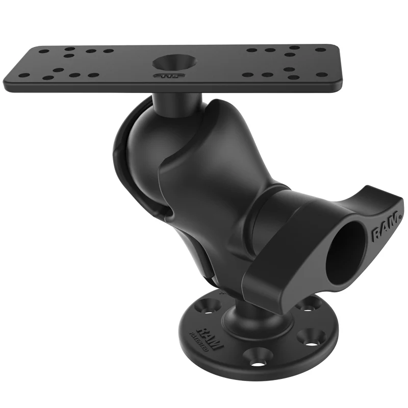 RAM Mounts - RAM Komplet Monteringsbeslag Short D-Kugle - Transducerpole og ekkolodsbeslag