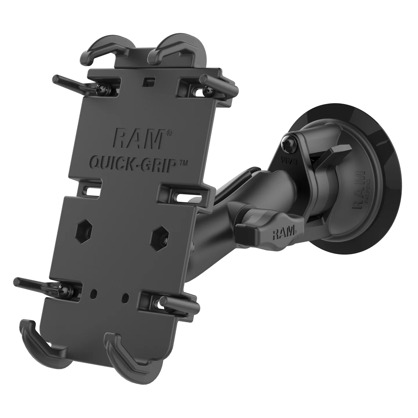 RAM Mounts - RAM Quick-Grip XL Telefonholder Med Twist-Lock Sugekop B-Kugle - Diverse til båd