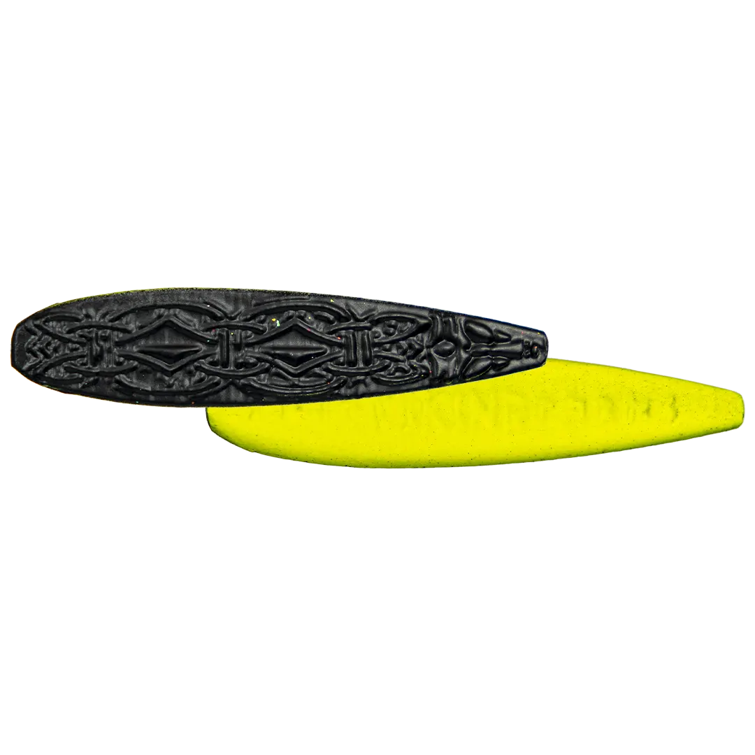 Odin-Lures Viking 6gram Fighter - Gul/Sort - Håndmalet/lavet i Danmark