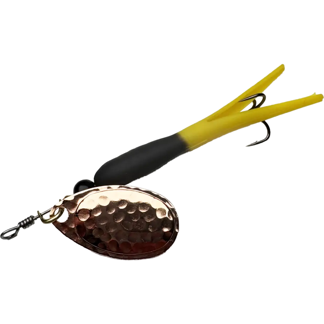 KarlK Mini Kondomspinner 8 Gram Sort/Gul Med Kobber Blad - Spinner