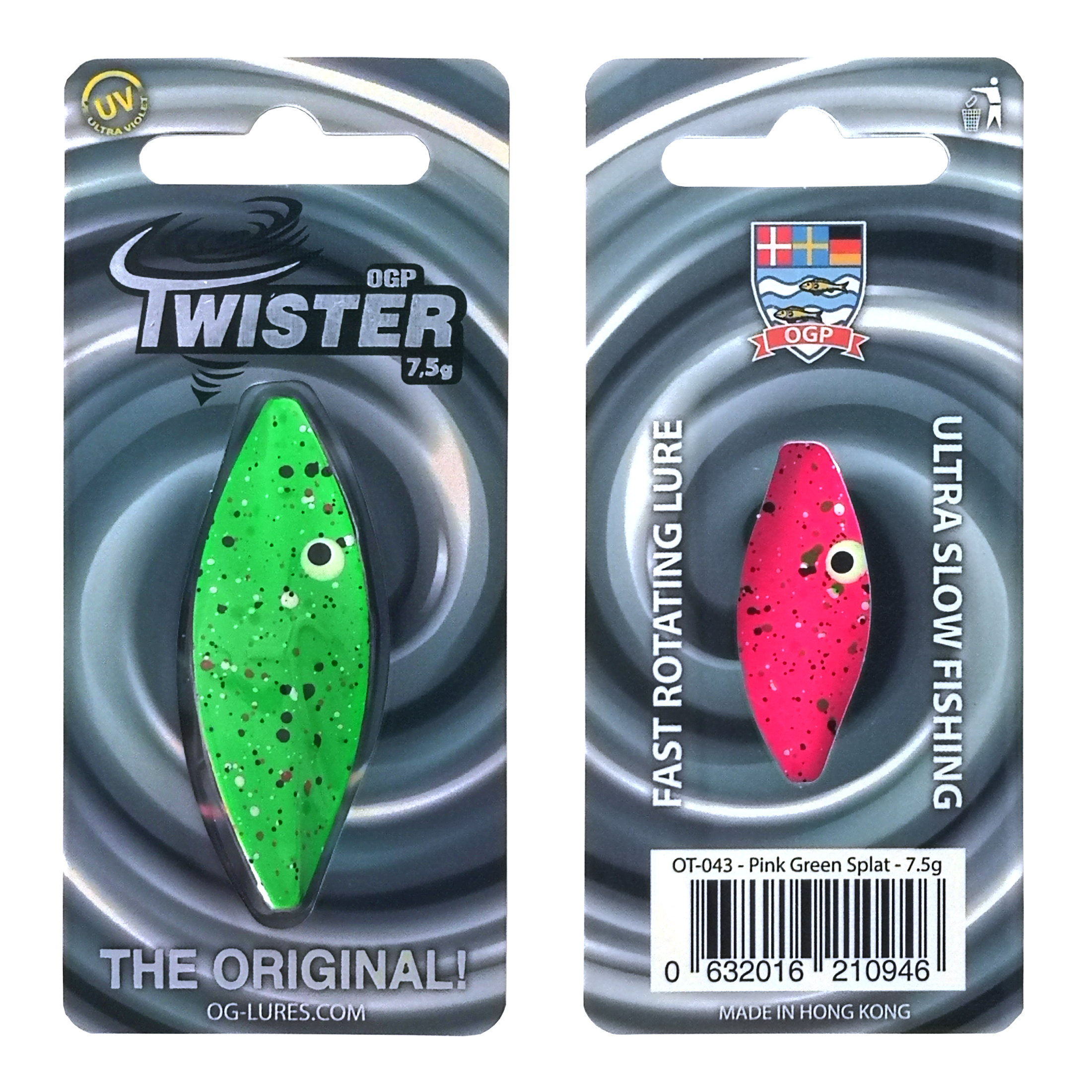 OGP Twister 2gram Pink Green Splat - Gennemløber