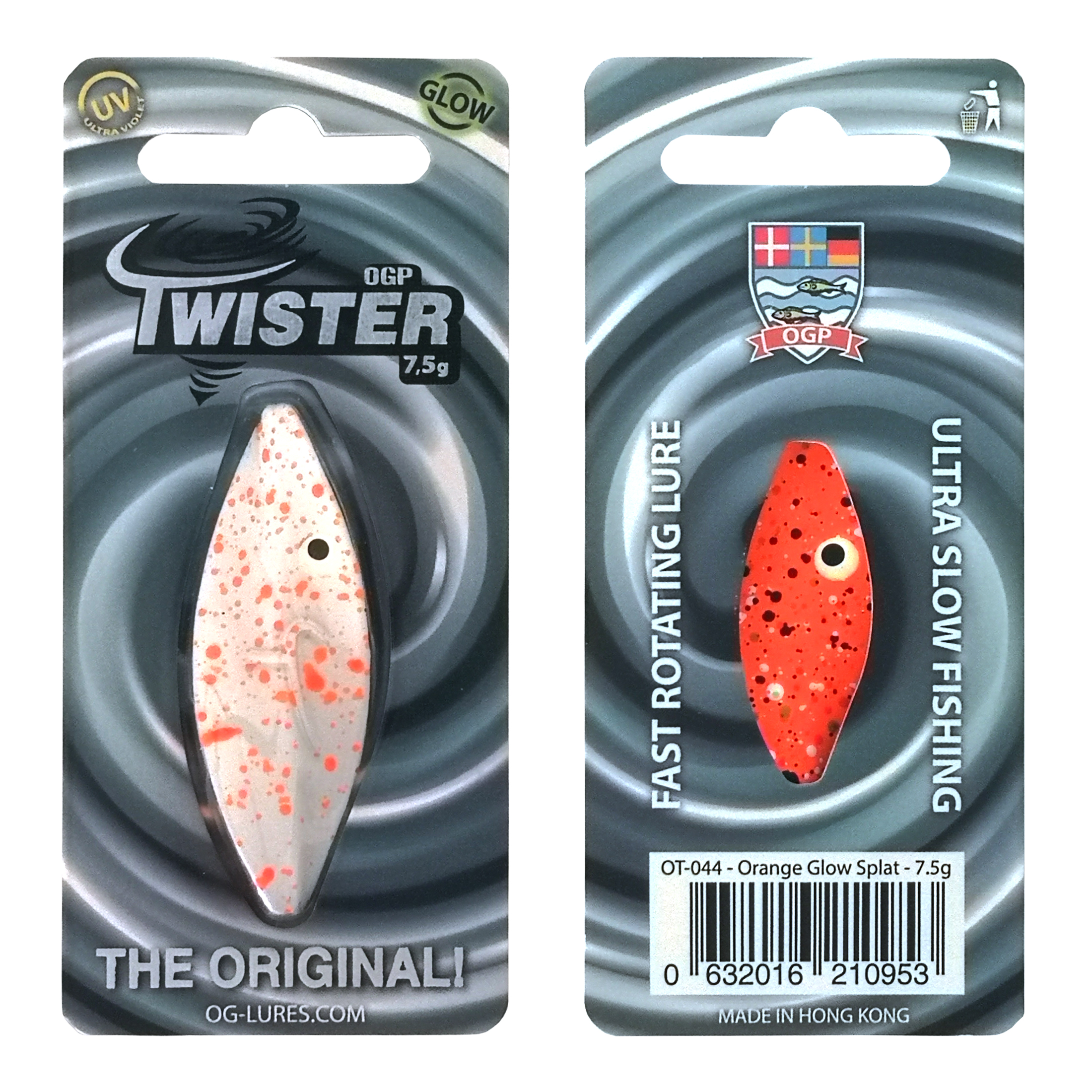 OGP Twister 2gram Orange White (Glow) Splat - Gennemløber