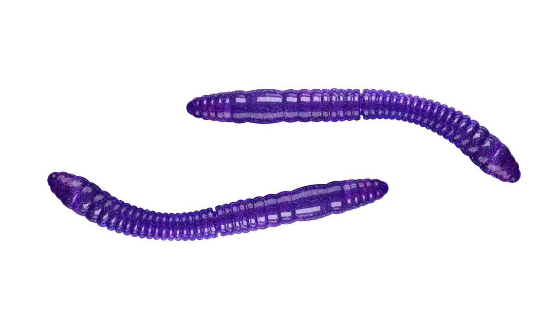 Libra Lures Fatty D Worm Tournament 55 Cheese Purple With Glitter - Put & Take