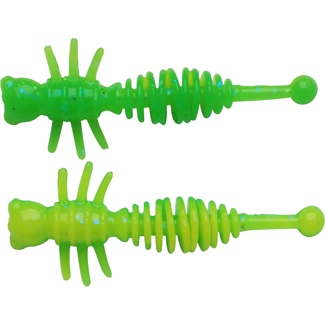 Berkley Powerbait Power Larvae 4cm Spring Green/Sunshine Yellow - Put & Take