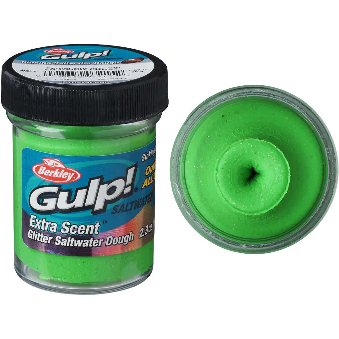 Berkley Gulp Dough Crustacean Spring Green Silver Glitter - Bait