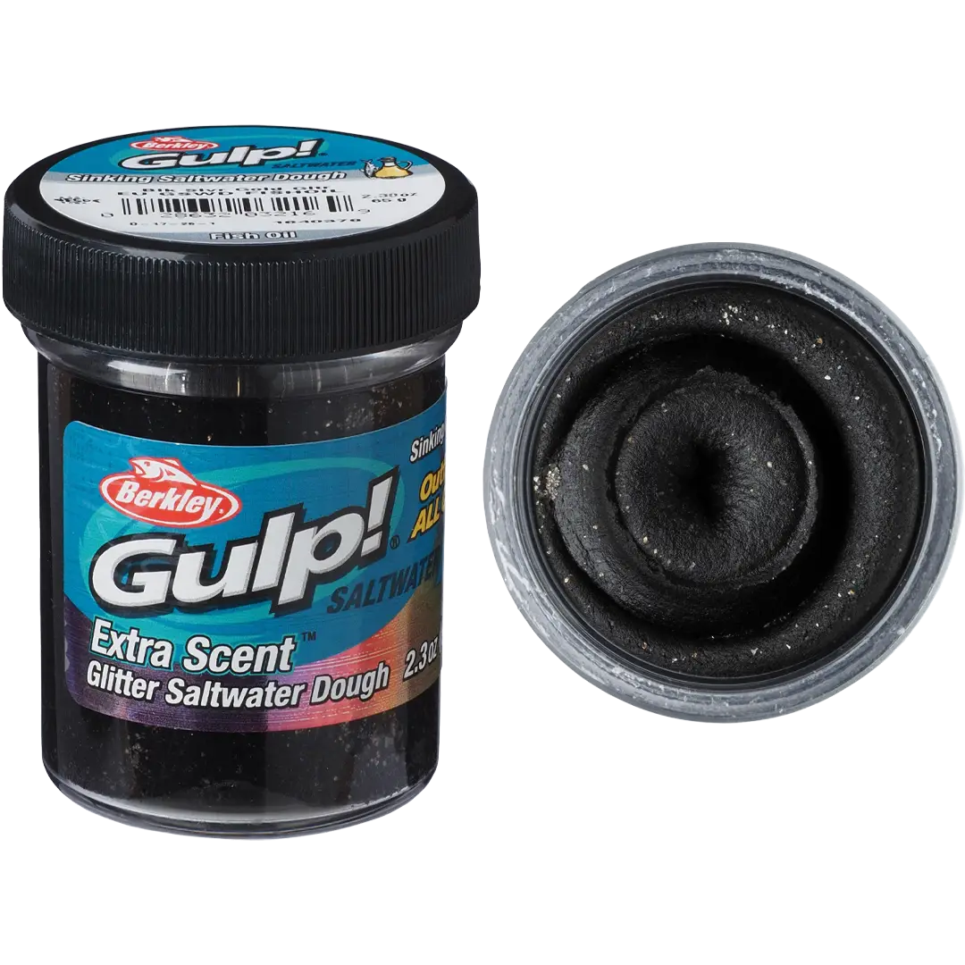 Berkley Gulp Dough Fishoil Black Silver Gold Glitter - Bait