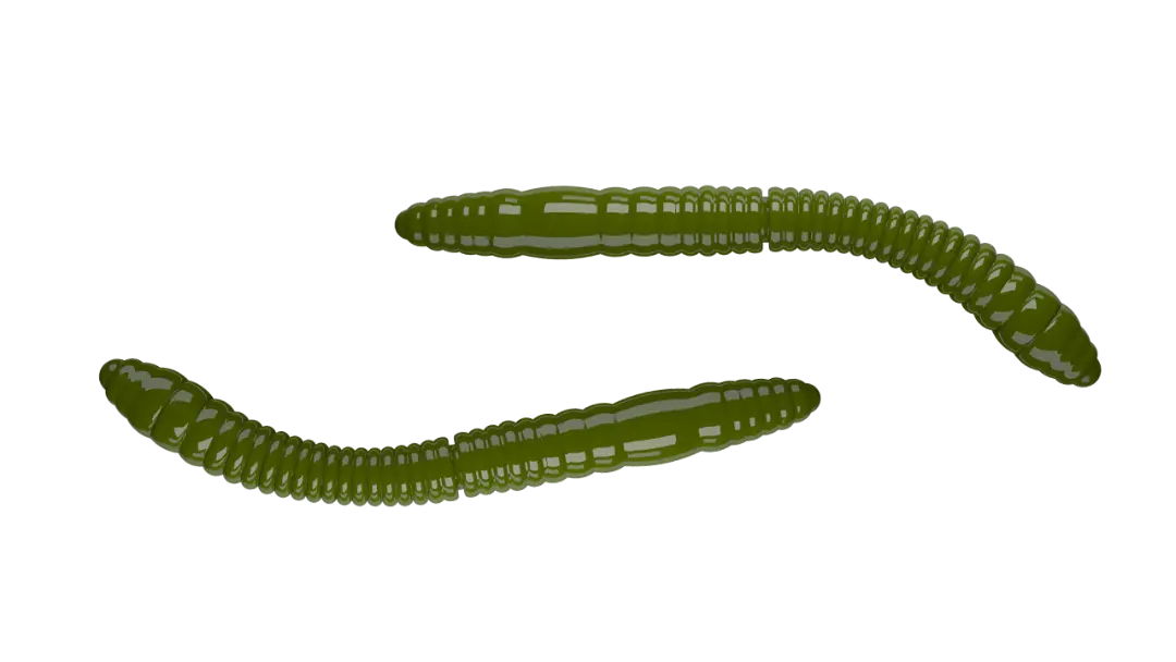 Libra Lures Fatty D Worm Tournament 55 Cheese Olive - Put & Take