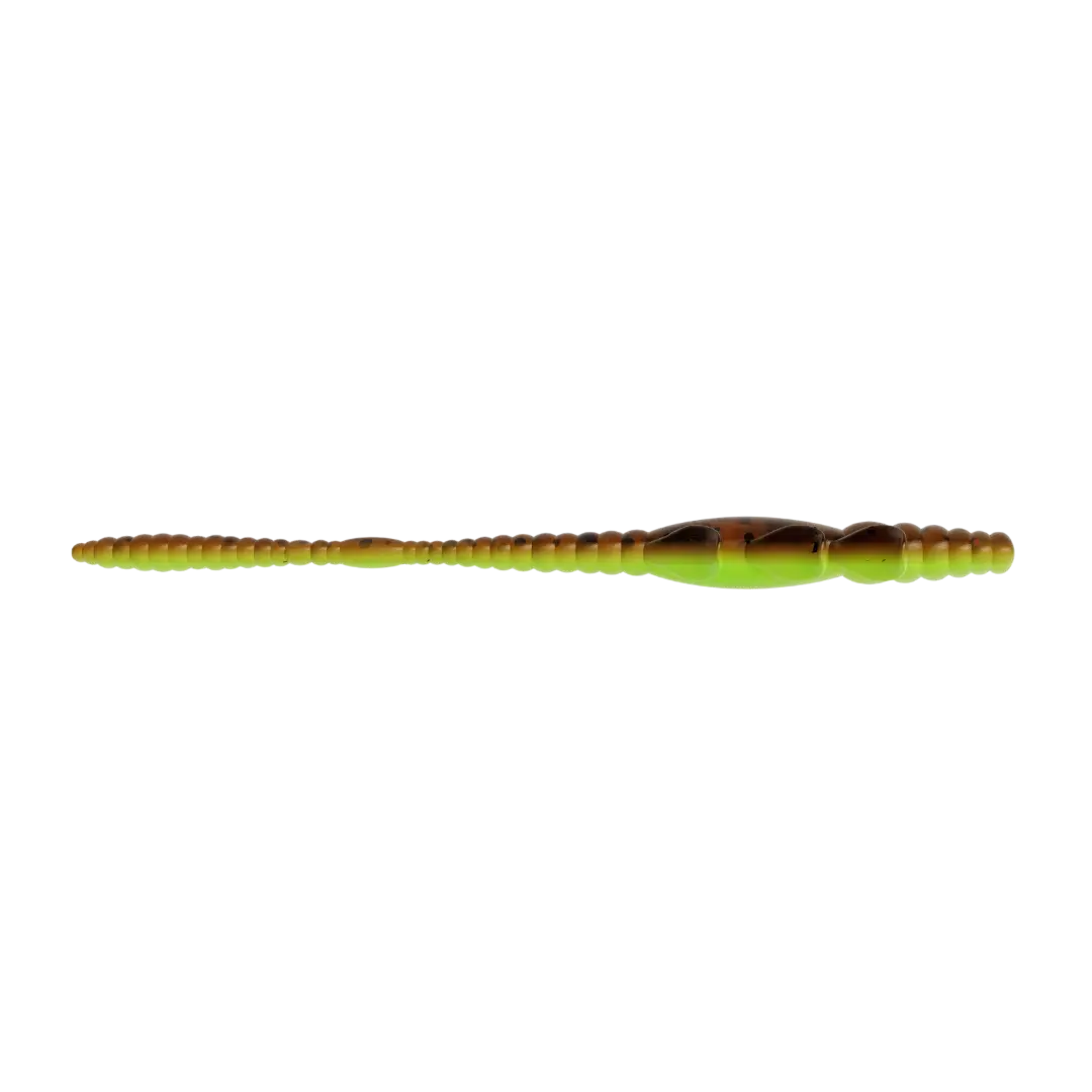 Baitlab Wormio Gummidyr Brown/Chartreuse Banana - Put & Take