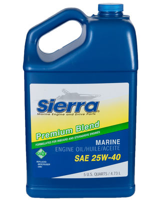 Sierra Marine - Sierra Premium Blend Motorolie 25W-40 FC-W 4 Liter - Olie, Fedt Og Smørremidler