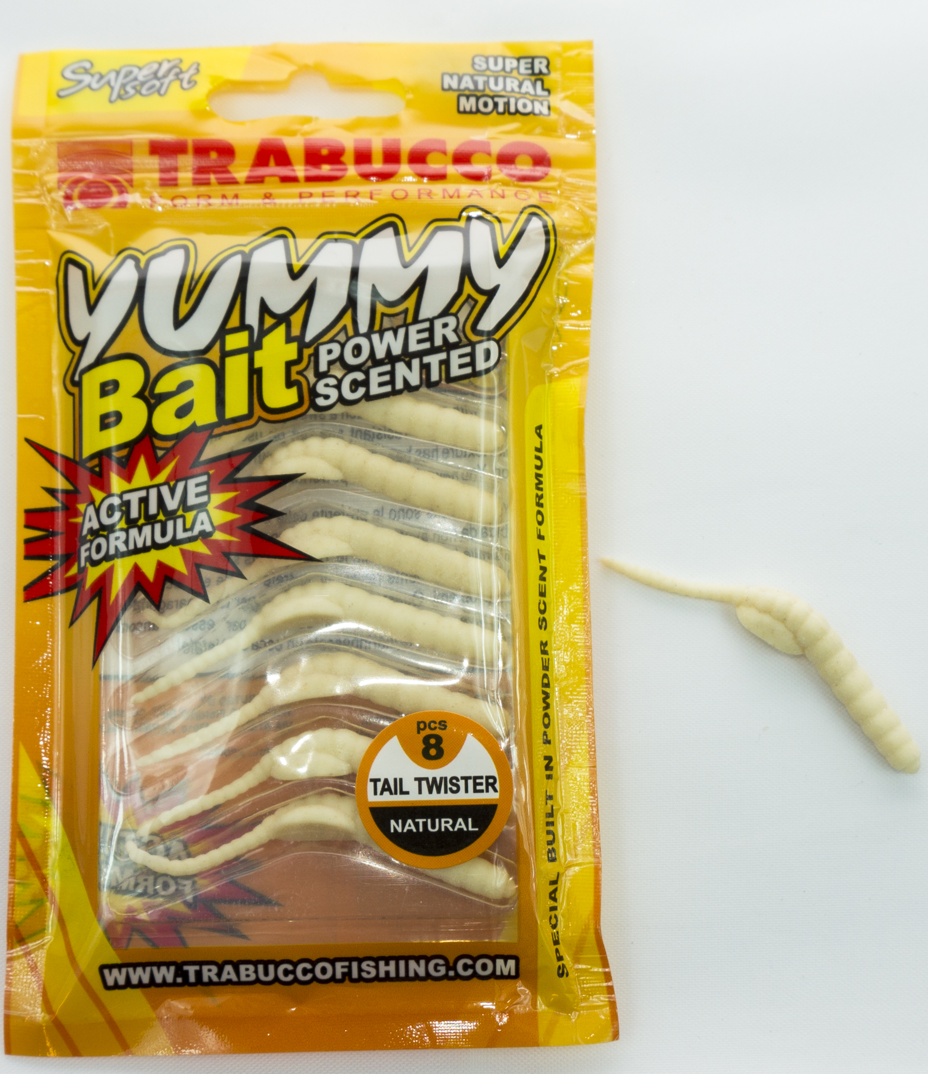 Trabucco Yummy Bait Tail Twister Natural - Put & Take