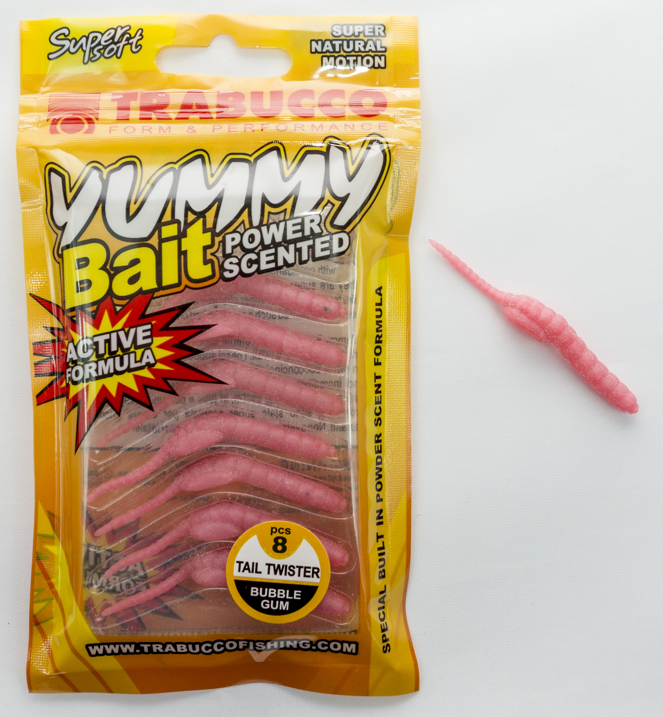 Trabucco Yummy Bait Tail Twister Bubble Gum - Put & Take