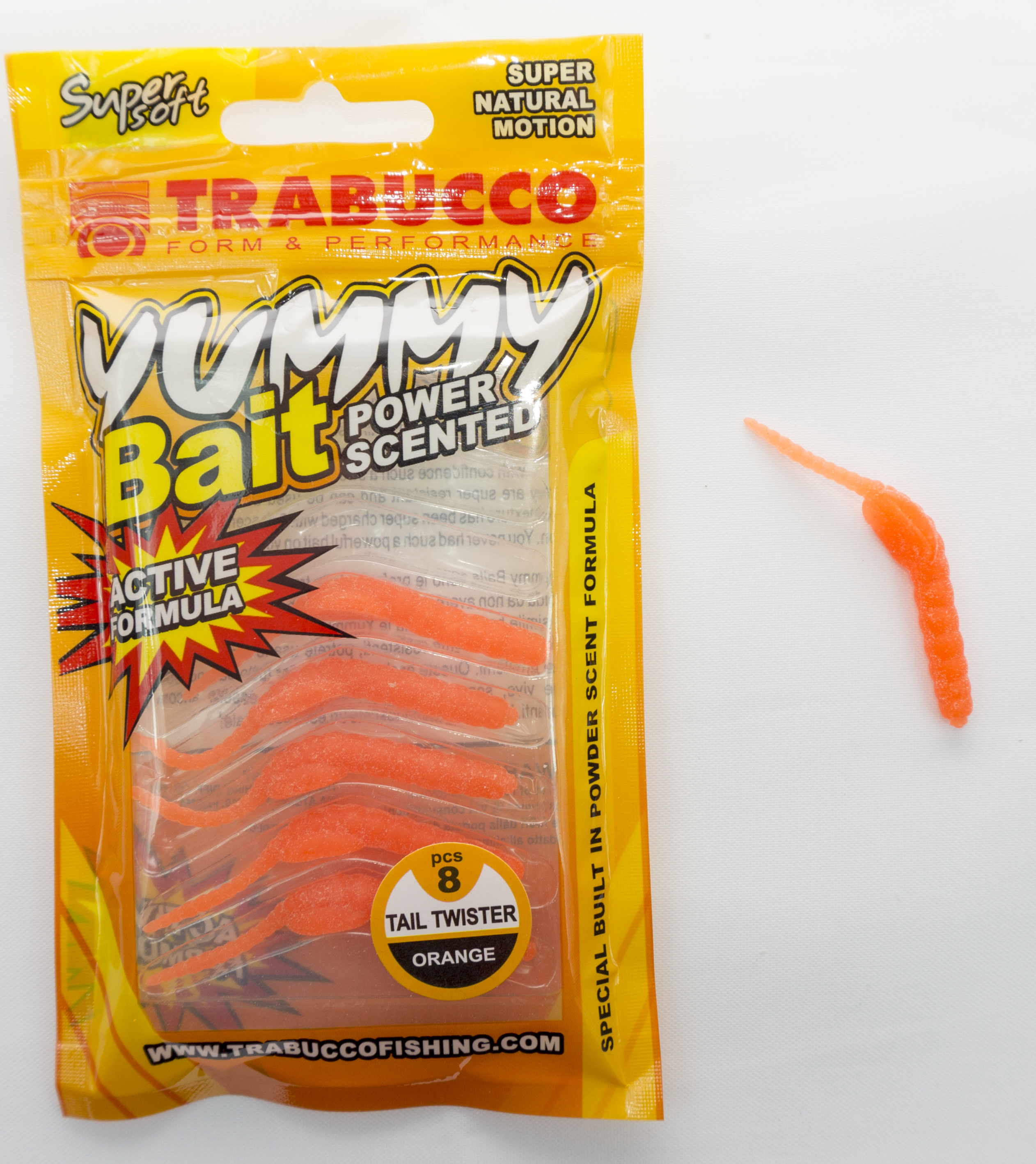 Trabucco Yummy Bait Tail Twister Orange - Put & Take