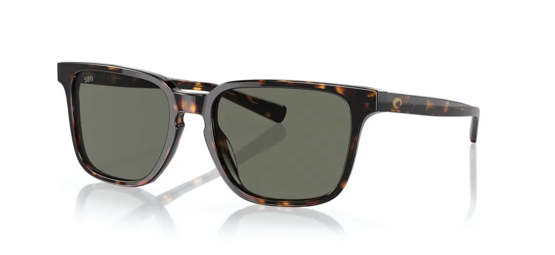 Costa Del Mar Kailano Polaroid Solbriller Tortoise Glas Gray - Fiskebriller