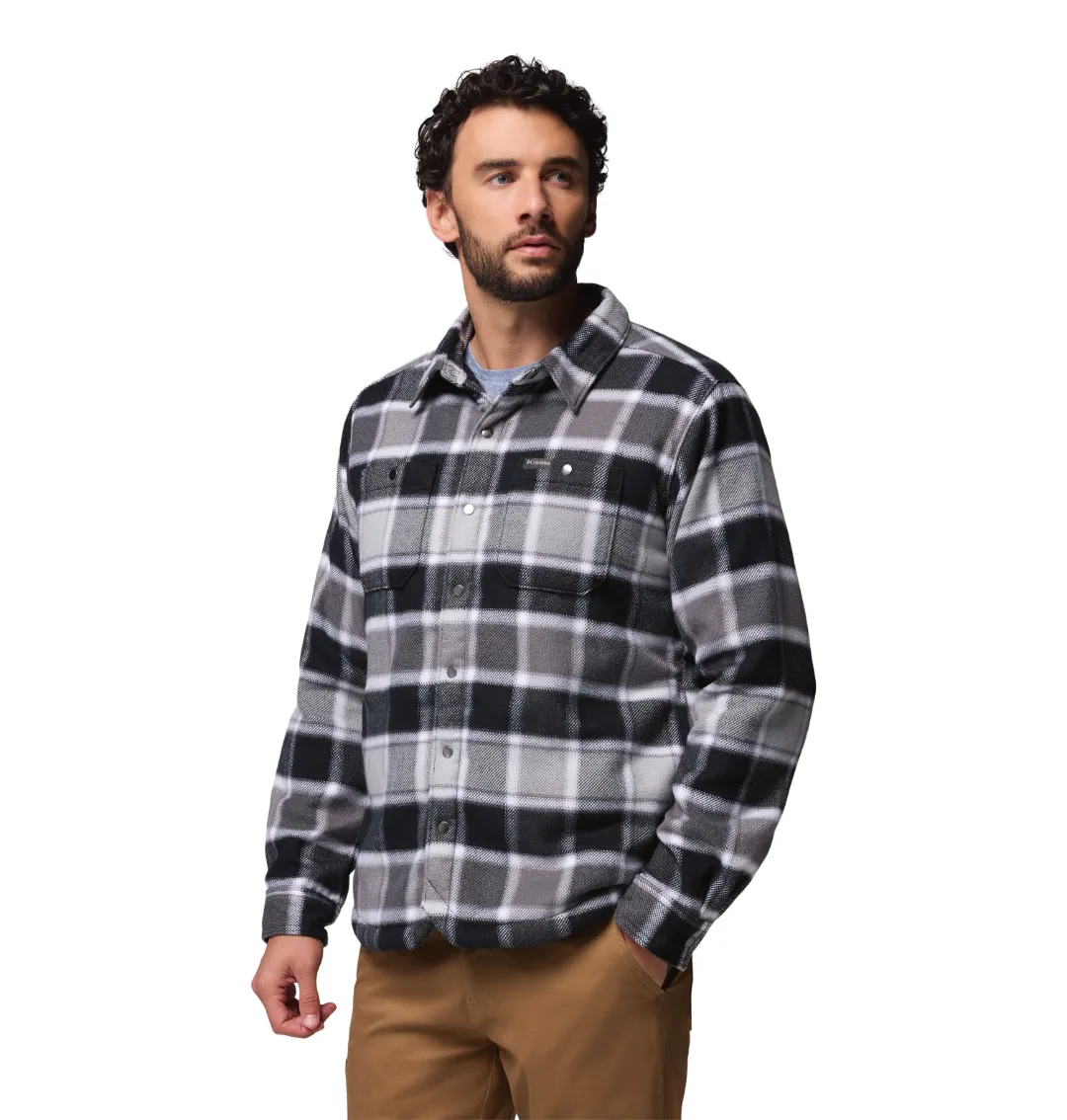Columbia Windward II Shirt Jacket kun str. M Black Trapper Windowpane M - Fleecejakker