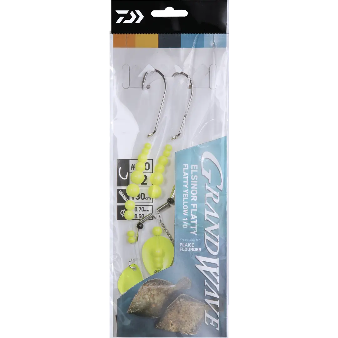 Daiwa Grandwave Elsinor Flatty Fladfiskeforfang Yellow #1/0 - Fladfiskeforfang