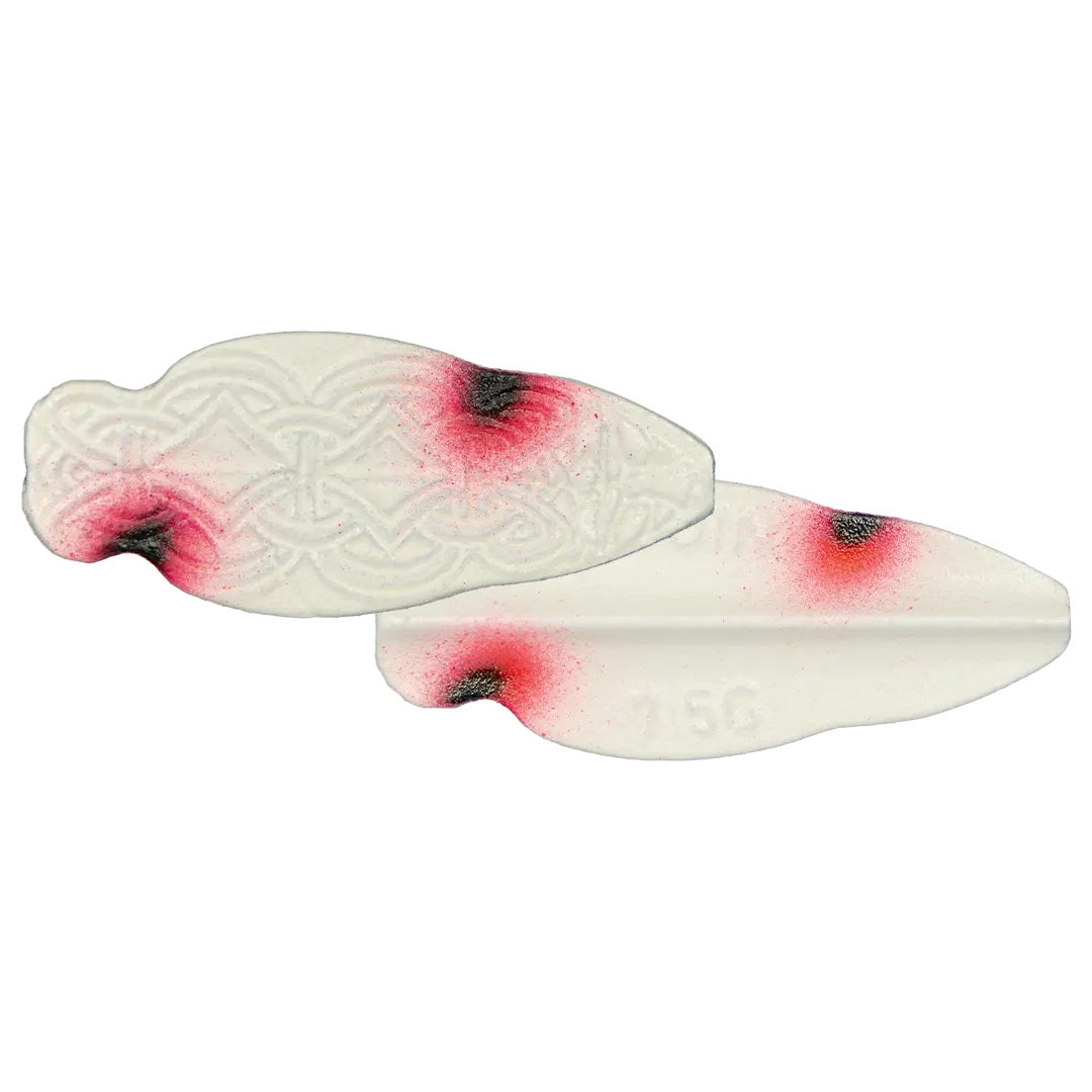 Odin-Lures Odin Gennemløber 2,5 Gram Klovnen - Rød/Glow - Håndmalet/lavet i Danmark