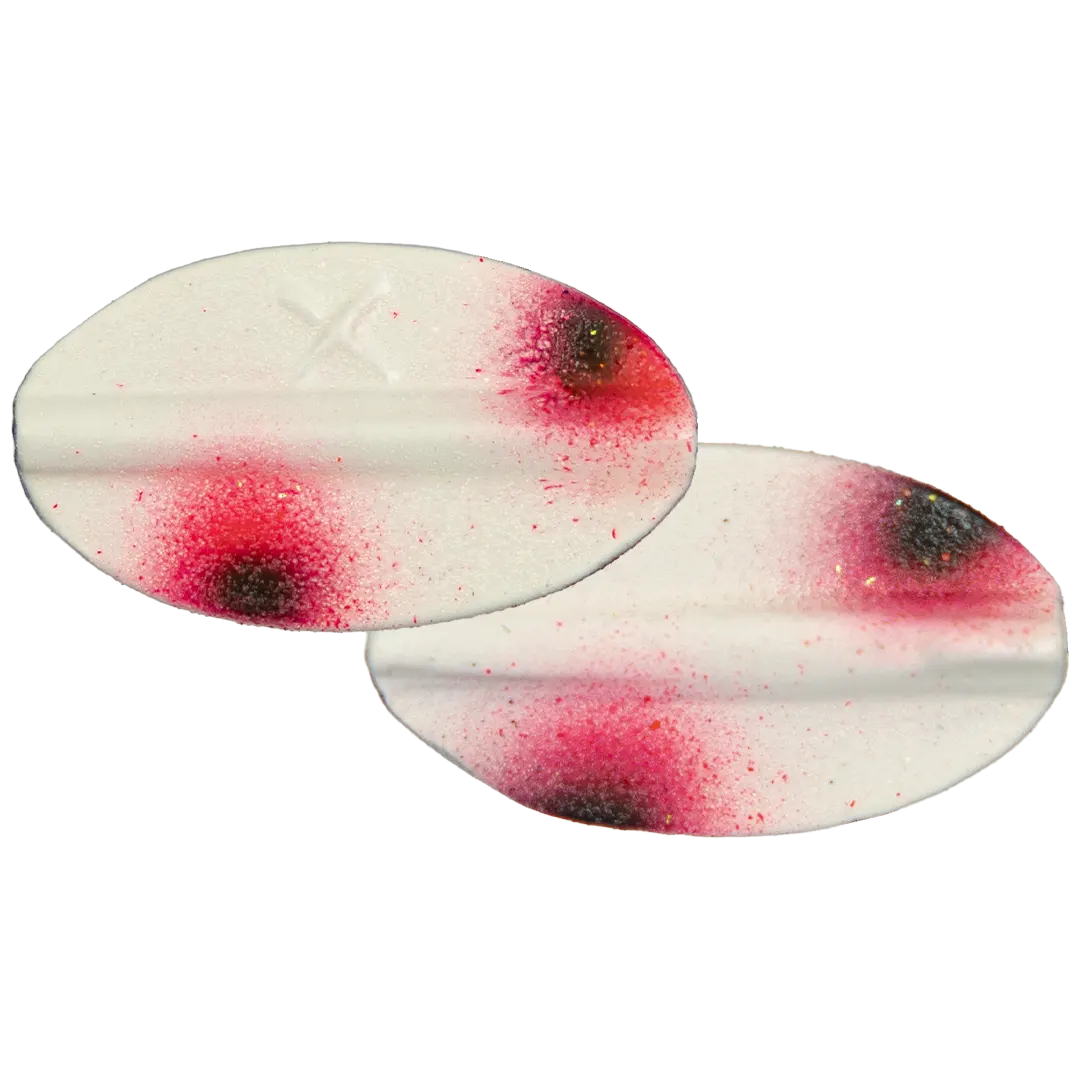 Odin-Lures Paven Gennemløber 5 Gram Klovnen - Rød/Glow - Håndmalet/lavet i Danmark