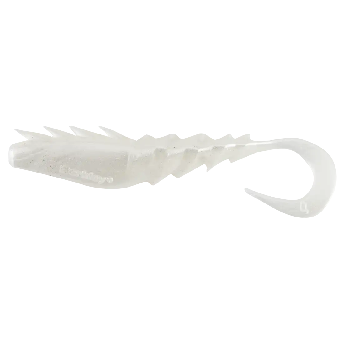 Berkley Gulp Nemesis Prawn Curl Tail 10cm Pearl White - Gulp Alive!