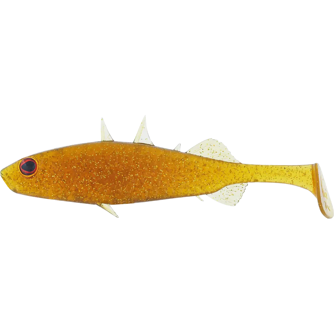 Westin Stanley the stickleback shadtail 5,5cm Motoroil Gold - Aborre