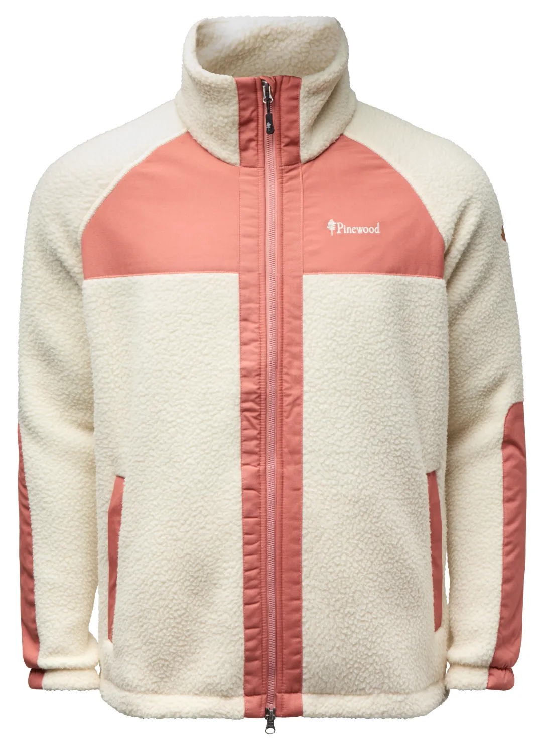 Pinewood Pile Fleece Jacket Womens CremeWhite/BrickPink XXL - Fleecejakker
