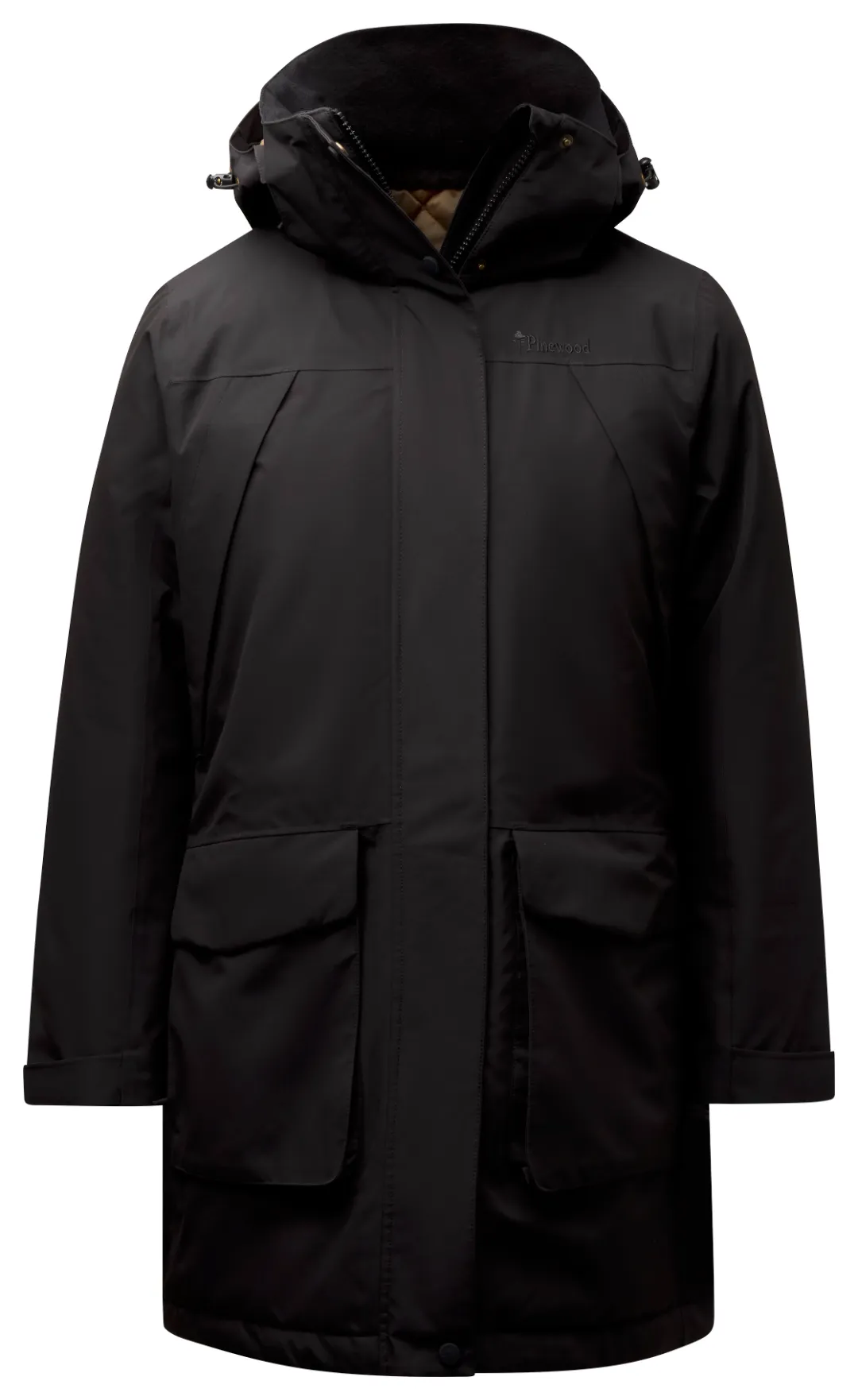 Pinewood Wilda Padded Parka Women kun str. S og M Black (sort) M - Fritidsjakker