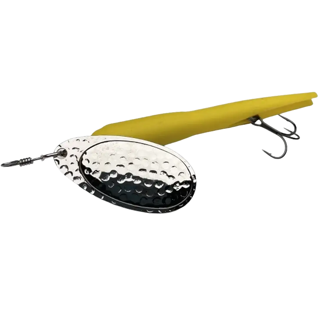 KarlK Upstream Kondomspinner 20 Gram Gul Med Sølv Blad - Spinner