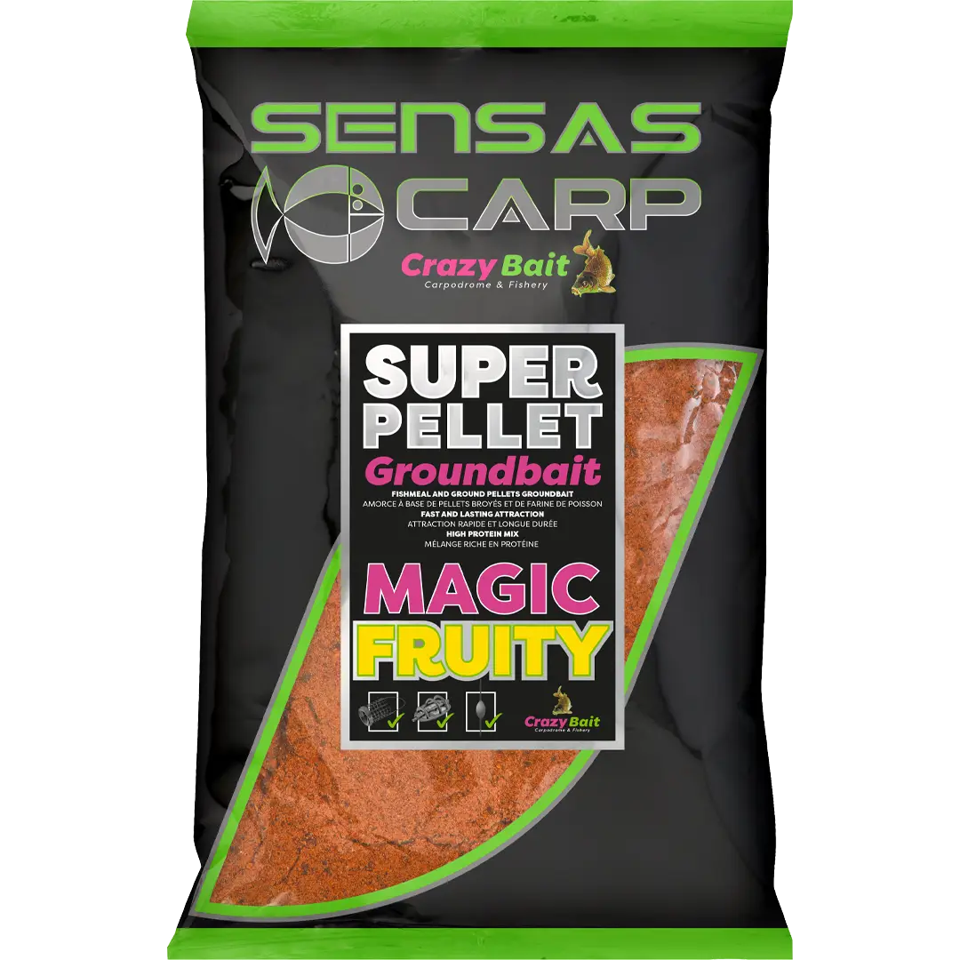Sensas Crazy Super Pellet Groundbait 1kg. Magic Fruity - Forfoder