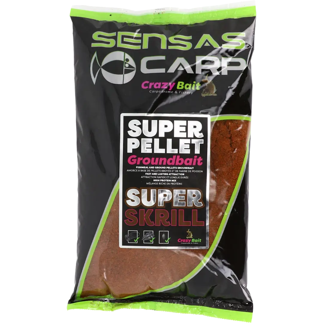 Sensas Crazy Super Pellet Groundbait 1kg. Super Skrill - Forfoder
