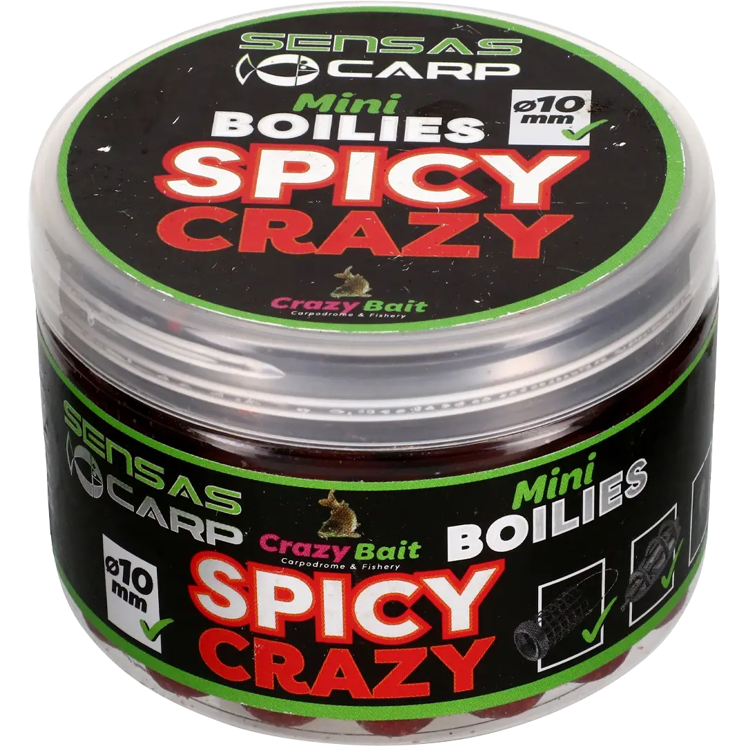 Sensas Crazy Mini Boilies 80g 10mm Spicy Crazy - Boilie