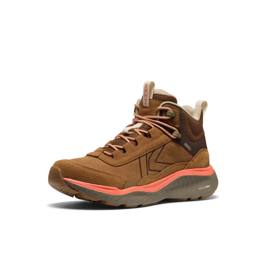 Keen Women's Leiki Waterproof Leather Hiking Boot Chipmunk/Bison 37 - Vandrestøvler