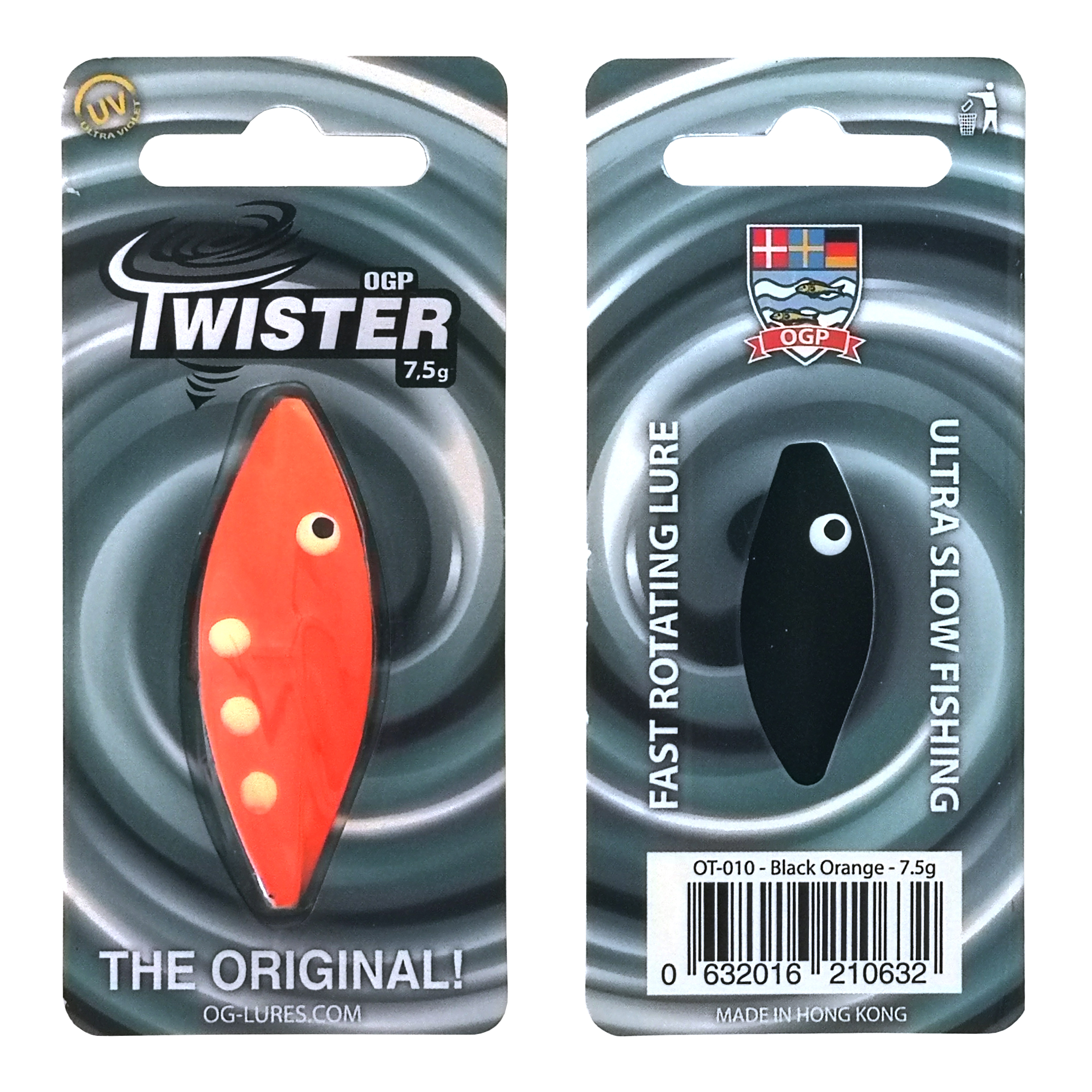 OGP Twister 7,5gram Black Orange - Gennemløber