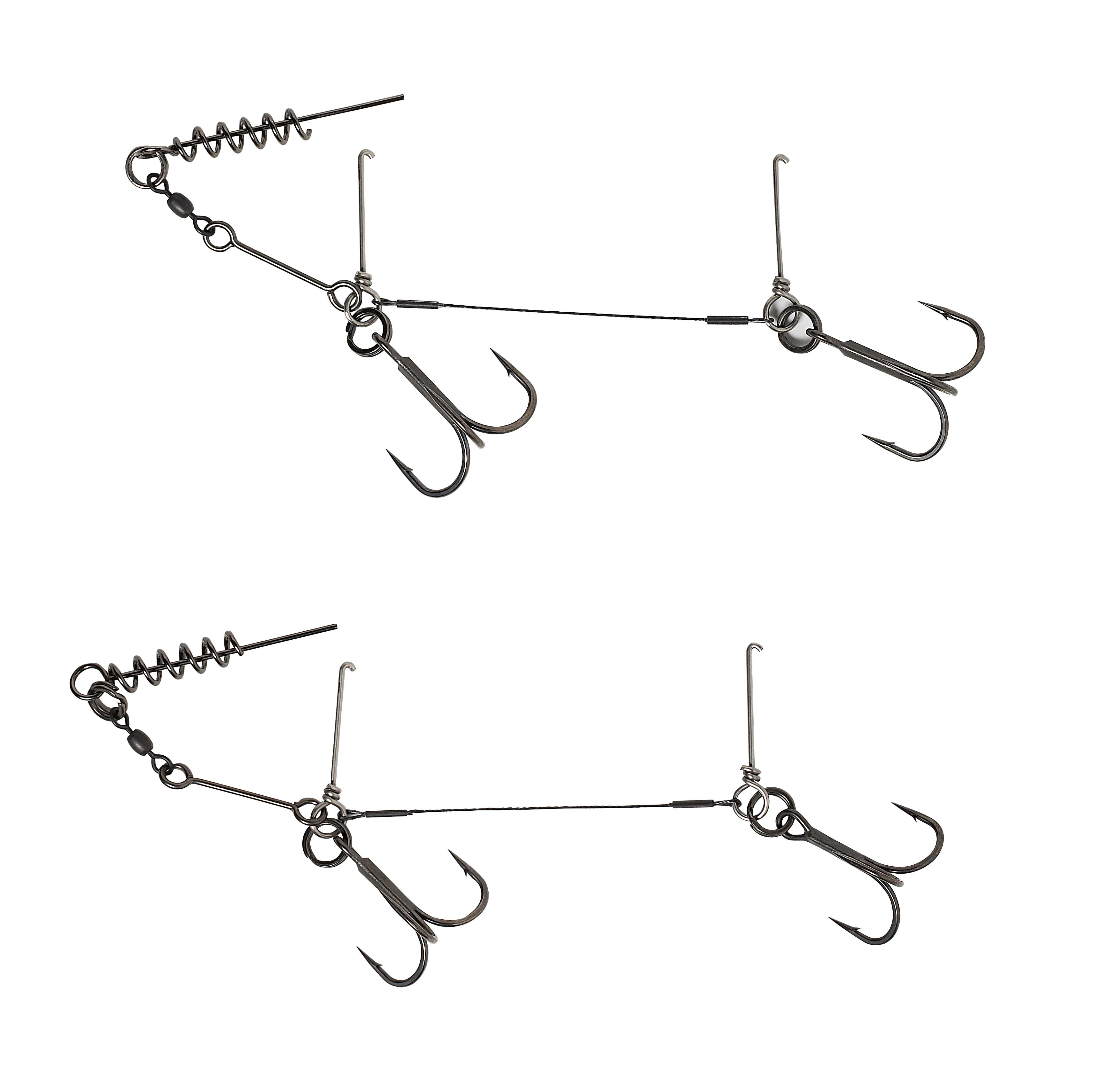 Savage Gear 1X7 Titanium Corkscrew Stinger 2x#1/0 23kg - Wire-floucarbon forfang & Stingers