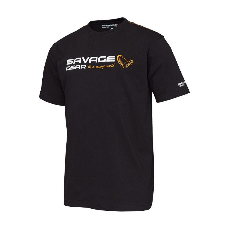 Savage Gear Signature Logo T-Shirt Sort XXL - T-Shirt