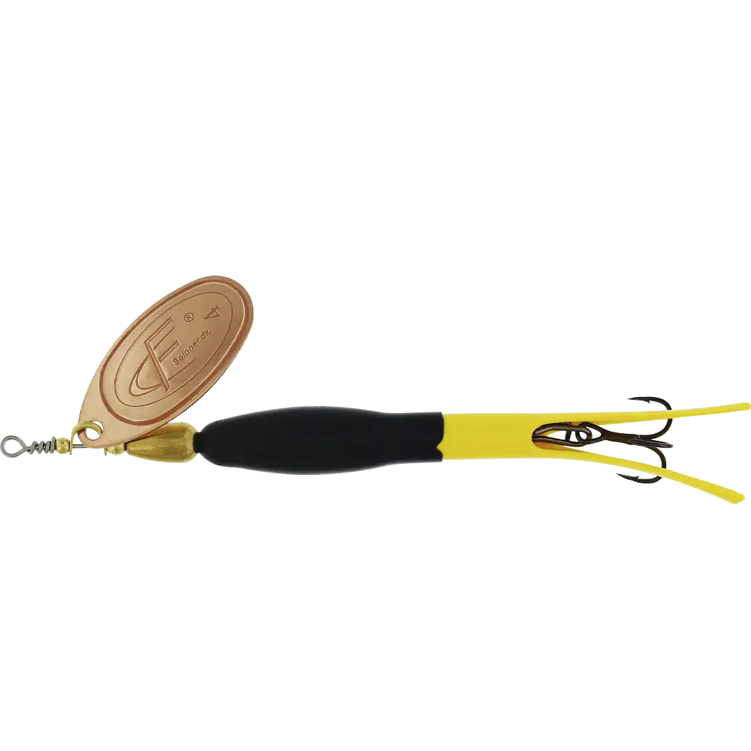 Westin FC Spinner Downstream 25 Gram Black/Fluoro Yellow Copper Blad - Spinner