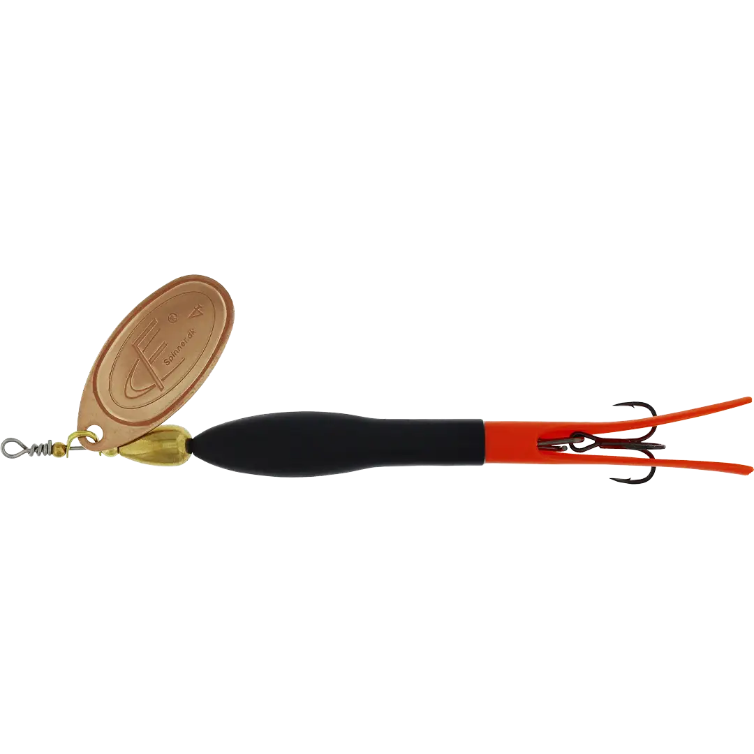 Westin FC Spinner Downstream 25 Gram Black/Fluoro Orange Copper Blad - Spinner