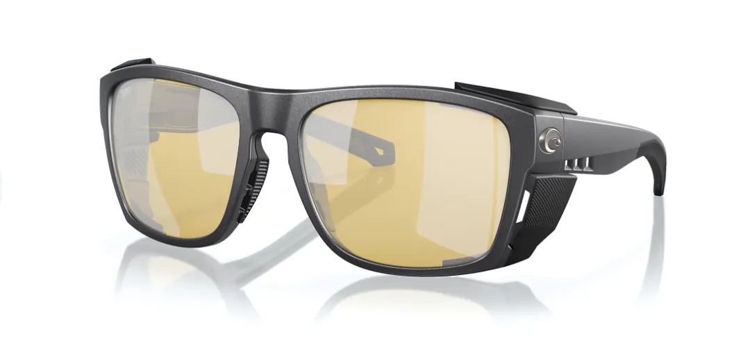 Costa Del Mar King Tide 6 Polaroid Solbriller Black Glas Sunrise Silver Mirror - Fiskebriller