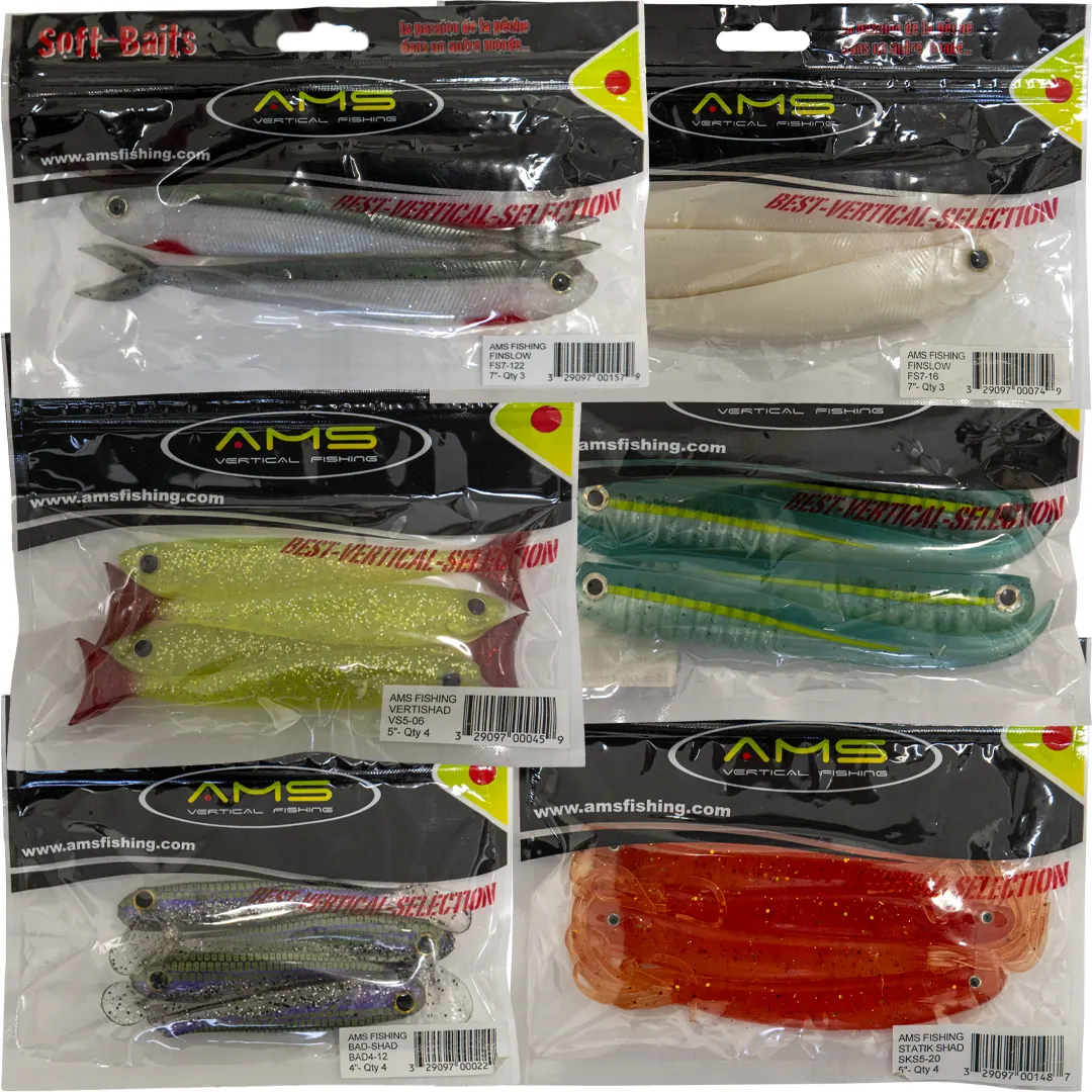 Diverse Fiskegrej - Assorterede AMS Fishing Gummi Agn - Sandart