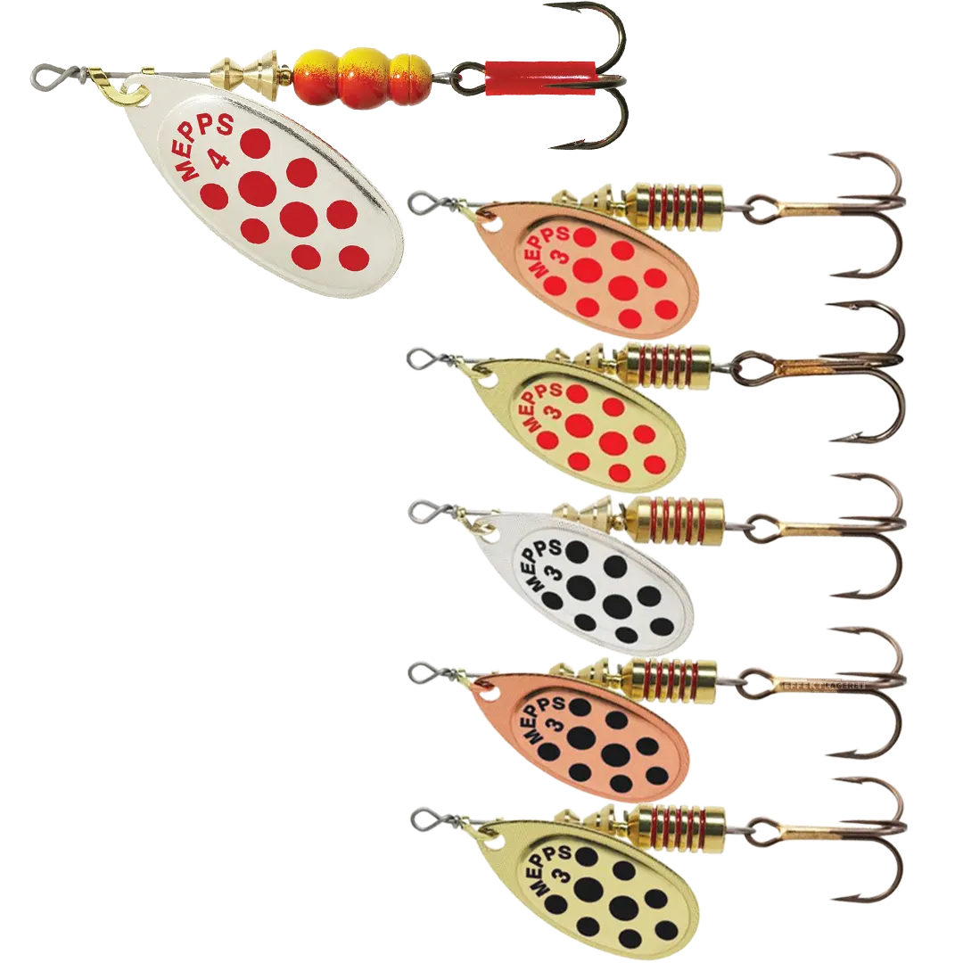 Mepps Aglia Decoree Gold Red Dots St. 5 13gram - Spinner