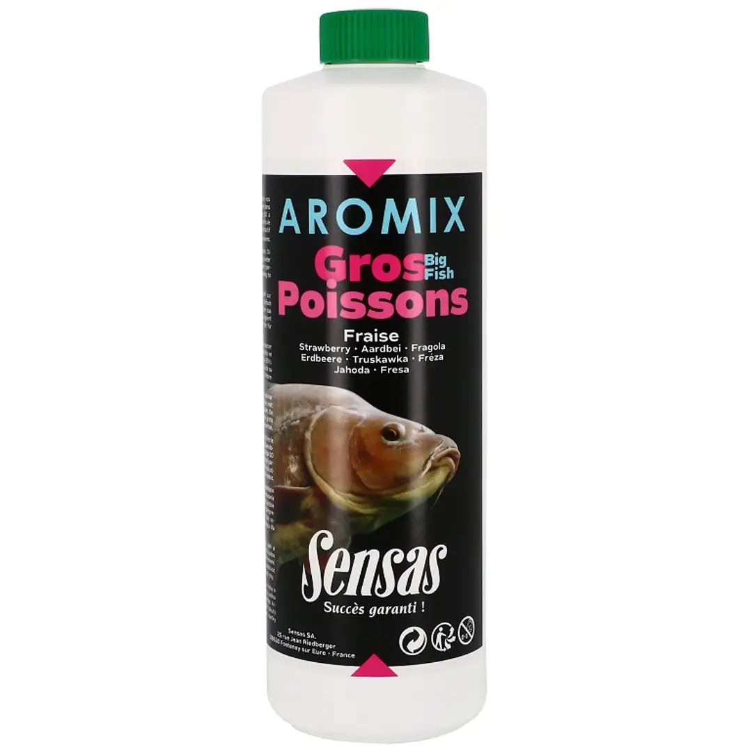 Sensas Aromix 500ml Big Fish Strawberry - Dip/Liquide/Oil