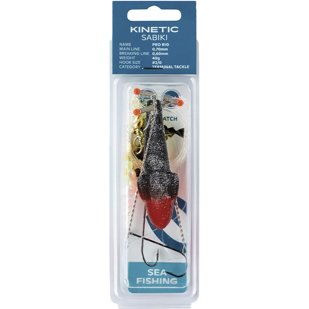 Kinetic Sabiki Pro Rig REST 60 gram Black Glitter - Havforfang