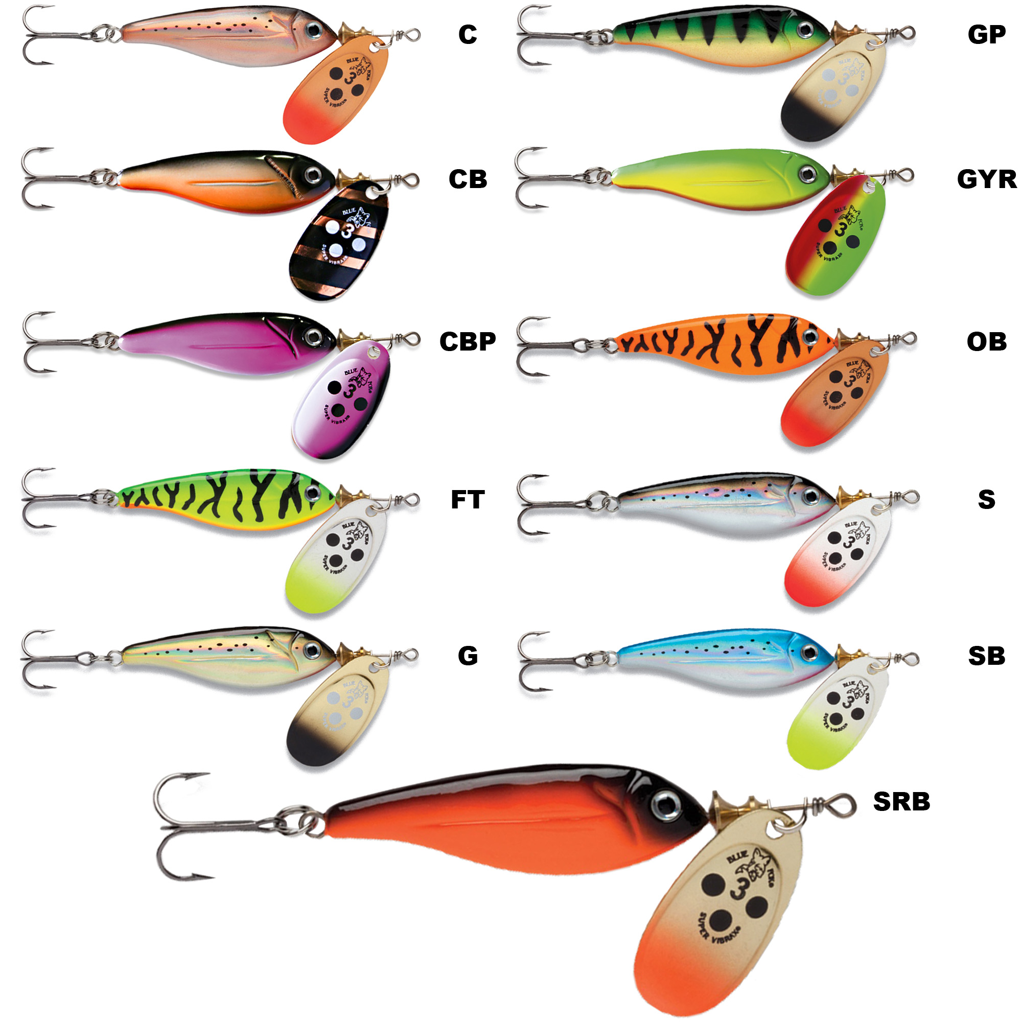 Blue Fox Minnow Super Vibrax #2 9gram CB - Spinner