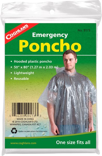 Coghlan's - Coghlans Emergency Rain Poncho - Poncho