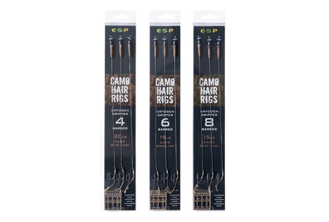 ESP Camo Cryogen Hair Rig Barbed st. 8 - Karpe rigs