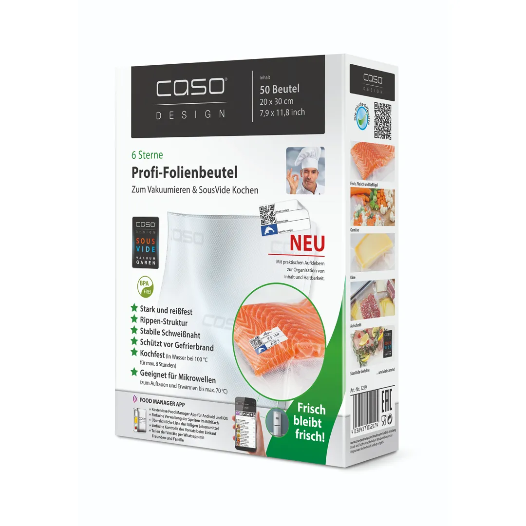 Caso Design - Caso Folieposer 20x30cm 50Stk - 150 my - Vakuumpakkere