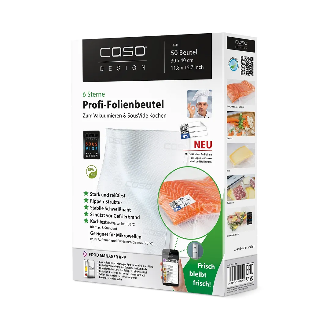 Caso Design - Caso Folieposer 30x40cm, 50Stk - 150 my - Vakuumpakkere