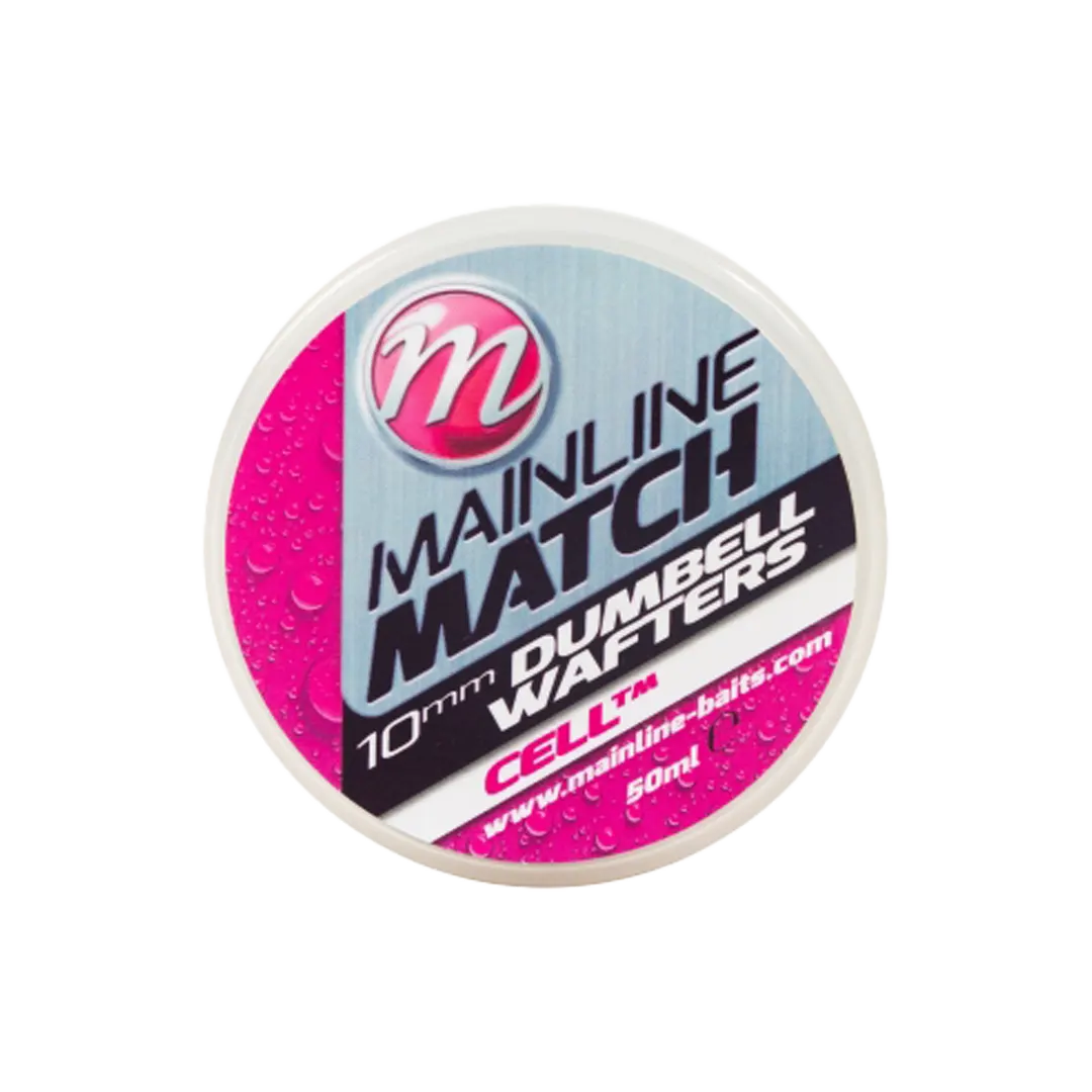 Mainline Match Dumbell Wafters 8mm White - Cell - Pop-up Boilies