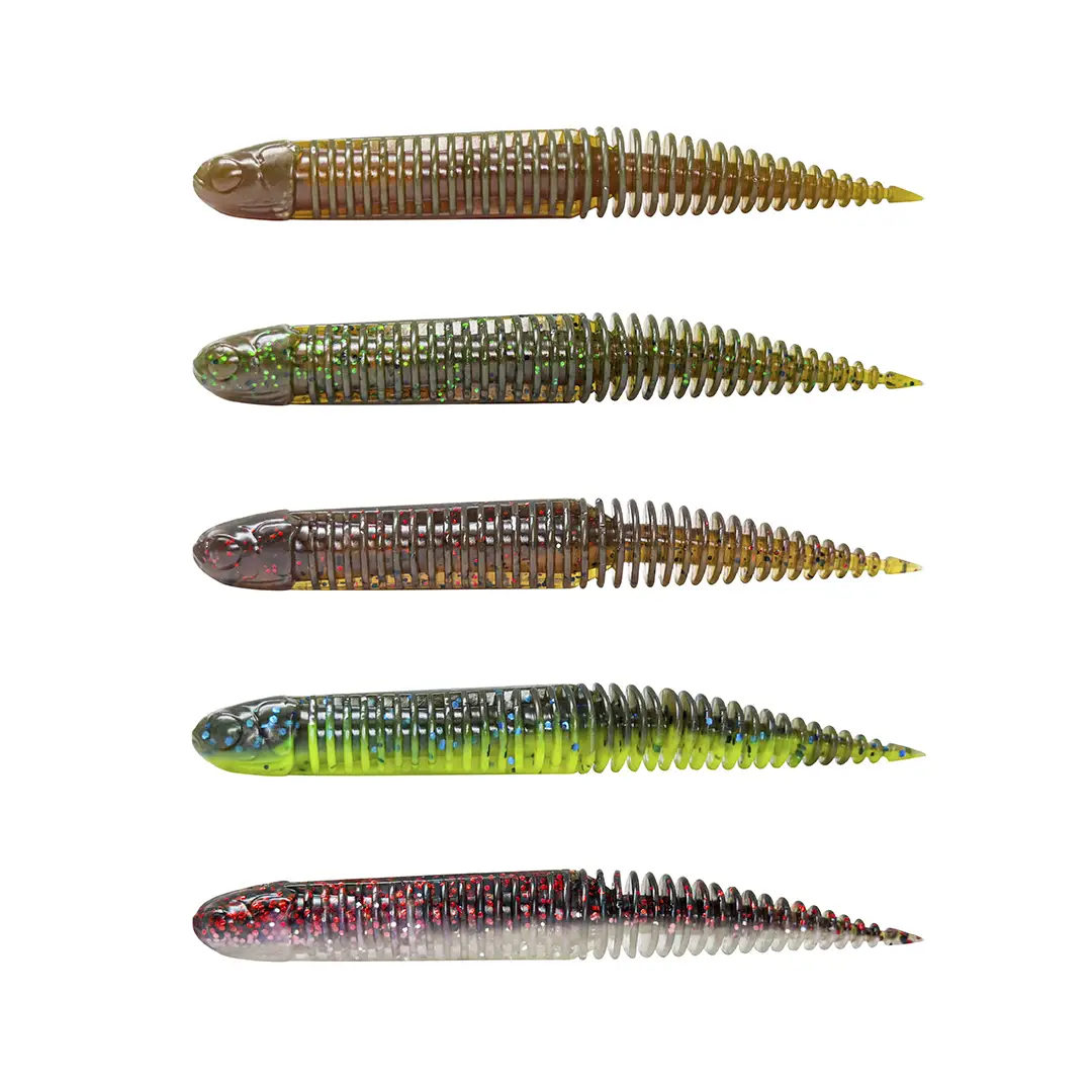Savage Gear NED Dragon Tail Slug Mix Pakke 10cm Clearwater Mix - Aborre